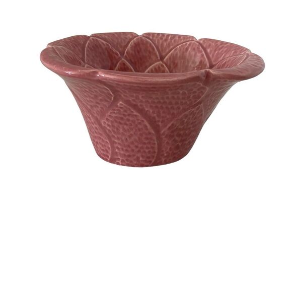 Vintage TIC Pottery Bowl Pink Desert Cactus Flower Collectible Dish Made in USA - Picture 2 of 5